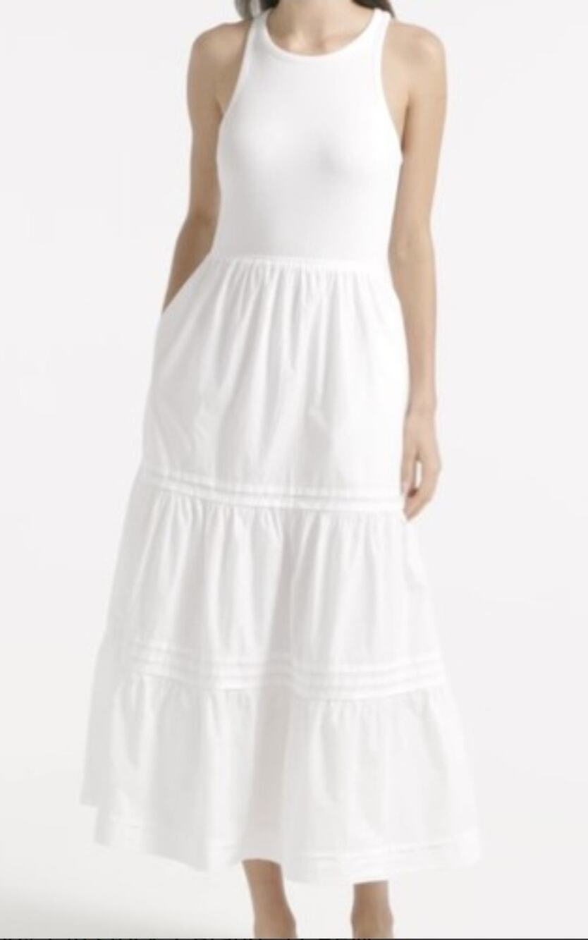 NWT J.Crew Women’s Vintage Rib Cutaway Tank Dress Size M T1